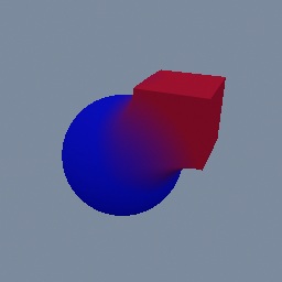 SDF Boolean with different colors