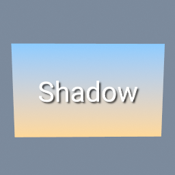 A drop shadow under a title