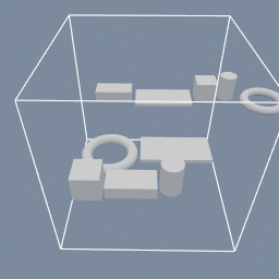 Parts arranged on a print plate